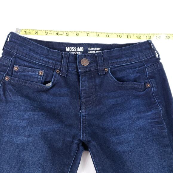 Mossimo slim skinny Mid Rise dark wash denim Rolled Cuffed Jeans 5 Normcore Boho - Picture 7 of 8